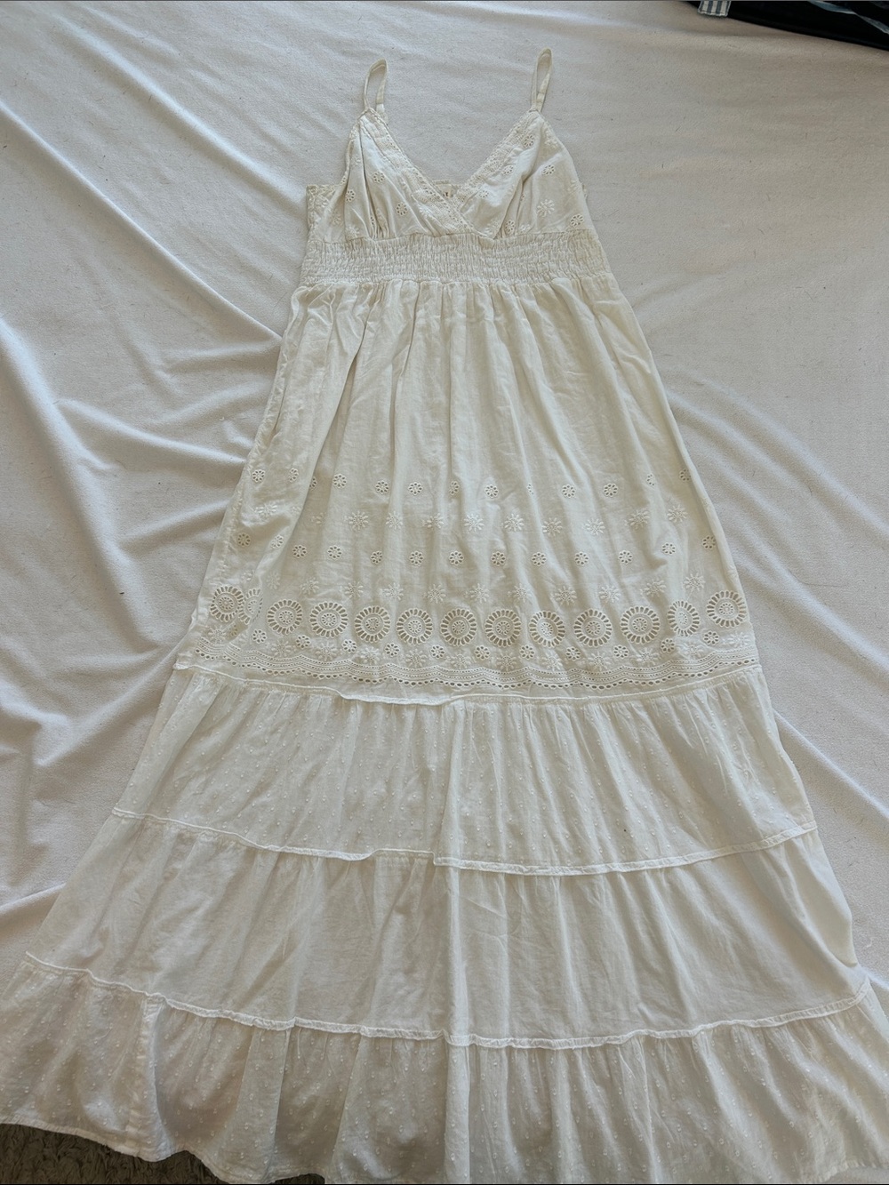India Boutique White Eyelet Maxi Sundress